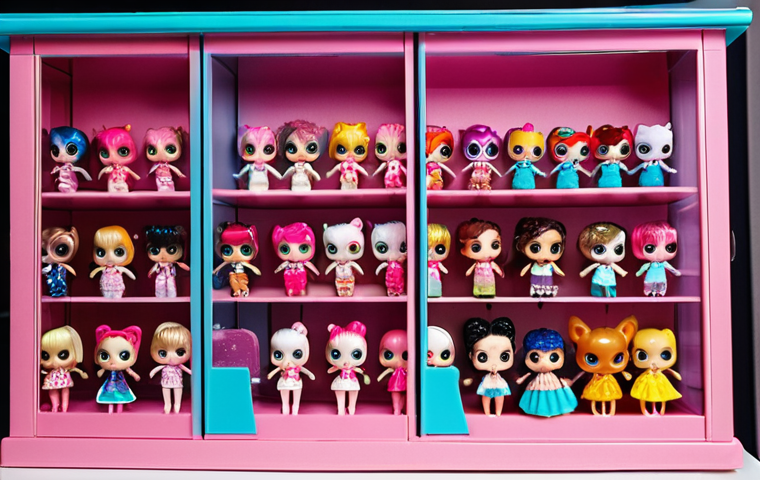 ** Leaked images of a new, limited-edition LOL Surprise doll collection, possibly from a product test or internal event. The image should be slightly blurry, hinting at a secret reveal.
**